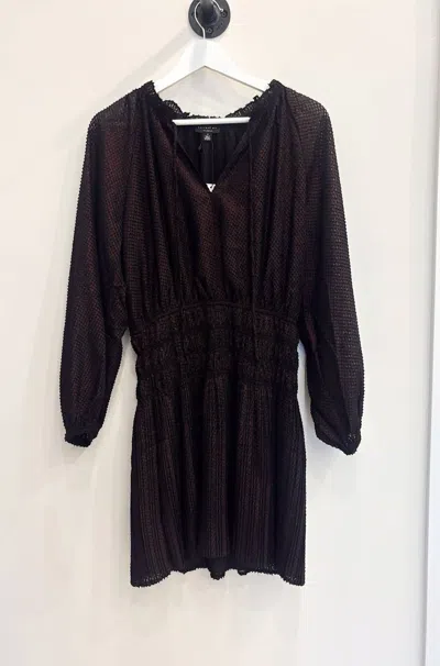 Current Air Women's Long Sleeve Mini Dress In Blank Multi In Black