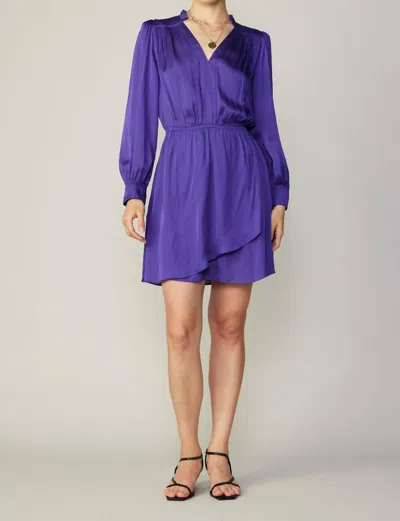 CURRENT AIR WRAPPED SKIRT MINI DRESS IN SPACE PURPLE