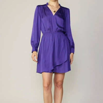 Current Air Wrapped Skirt Mini Dress In Purple
