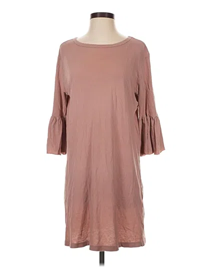Pre-owned Current Elliott 3/4 Sleeve Top Brown Boatneck Tops