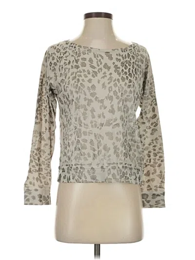 Pre-owned Current Elliott 3/4 Sleeve T-shirt In Silver