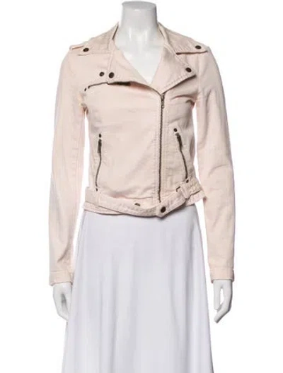 Pre-owned Current Elliott Biker Jacket In Pink