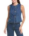 Current Elliott Current/elliott Denim Button Vest In Blue