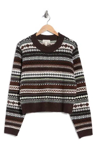 Current Elliott Current/elliott Fair Isle Crewneck Sweater In Multi