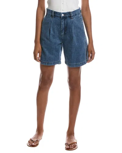 Current Elliott Current/elliott Pleated Denim Short In Blue