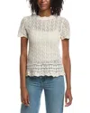 Current Elliott Current/elliott Pointelle Knit Pullover Blouse In White