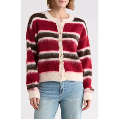Current Elliott Current/elliott Striped Button Cardigan In Multi