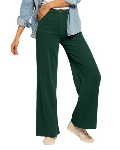 Current Elliott Current/elliott The Timeless Amazon Wide Leg Jean In Green