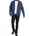 Current Elliott Denim Button Down Blazer In Indigo In Multi