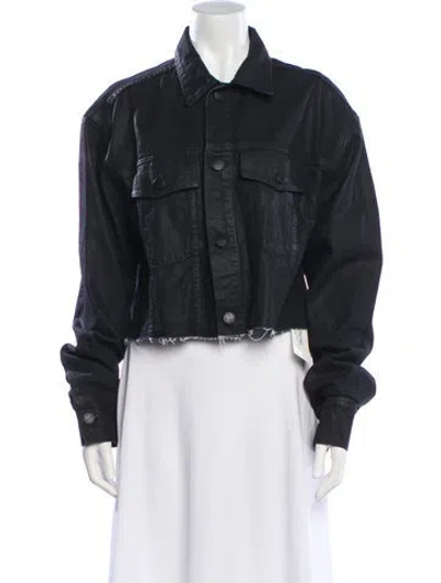 Pre-owned Current Elliott Denim Jacket In Black