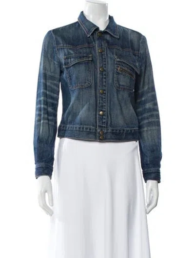 Pre-owned Current Elliott Denim Jacket In Blue