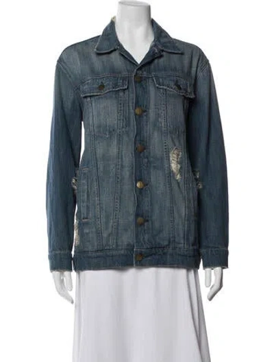 Pre-owned Current Elliott Denim Jacket In Blue