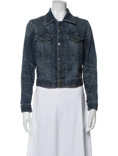 Pre-owned Current Elliott Denim Jacket In Blue