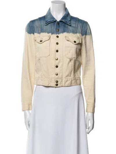 Pre-owned Current Elliott Denim Jacket In Neutral