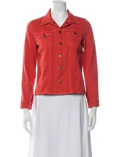 Pre-owned Current Elliott Denim Jacket In Orange