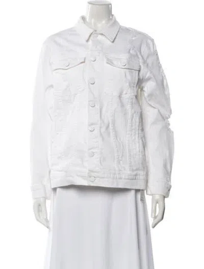 Pre-owned Current Elliott Denim Jacket In White