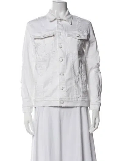 Pre-owned Current Elliott Denim Jacket In White