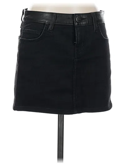 Pre-owned Current Elliott Denim Skirt In Black