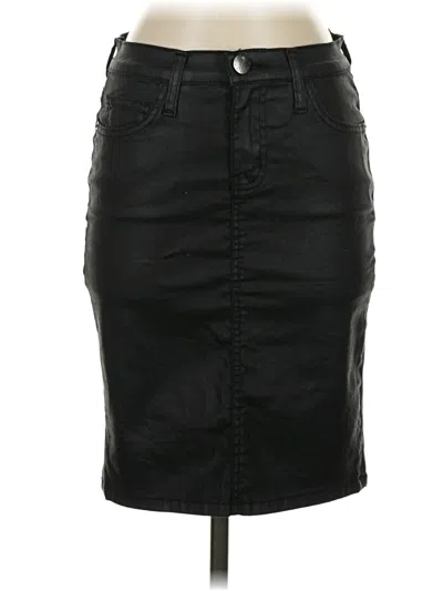 Pre-owned Current Elliott Denim Skirt In Black