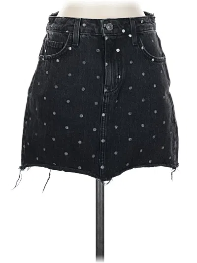 Pre-owned Current Elliott Denim Skirt In Black