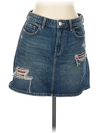 Pre-owned Current Elliott Denim Skirt In Blue