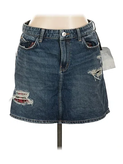 Pre-owned Current Elliott Denim Skirt In Blue