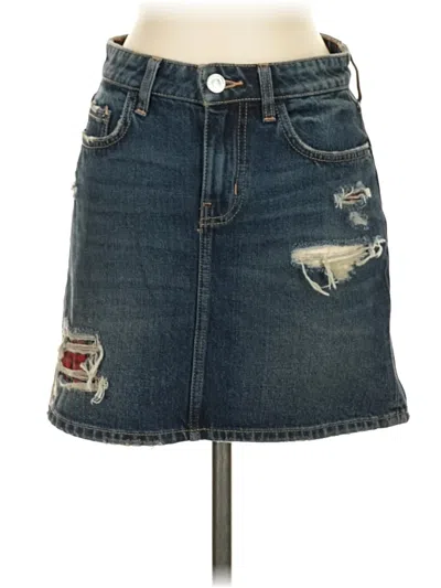 Pre-owned Current Elliott Denim Skirt In Blue