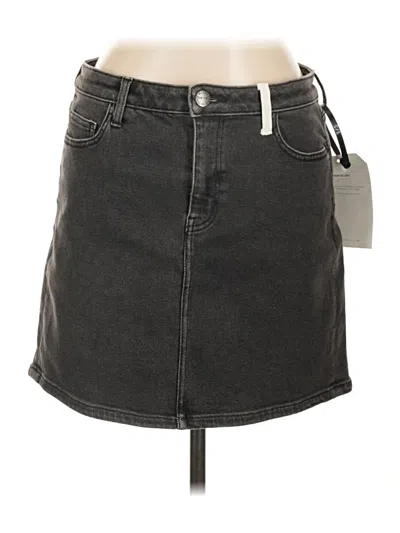 Pre-owned Current Elliott Denim Skirt In Gray