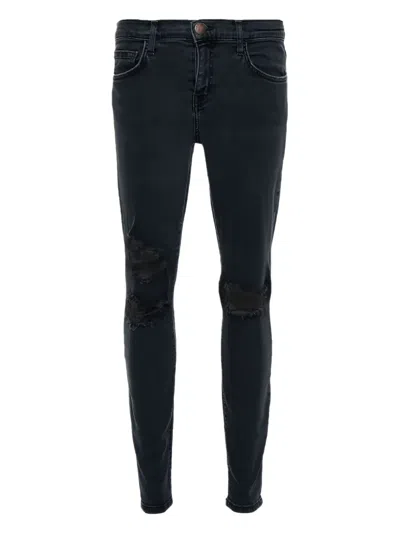 Pre-owned Current Elliott Distressed Jeans In Black