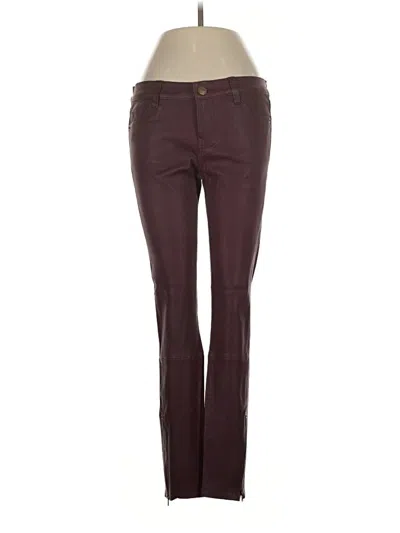 Pre-owned Current Elliott Dress Pants In Burgundy