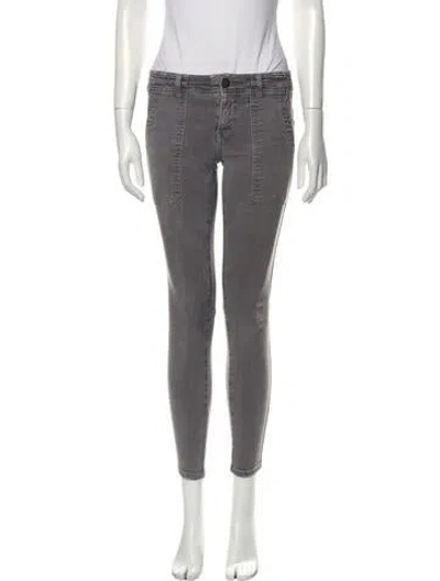 Pre-owned Current Elliott High-rise Skinny Leg Jeans In Gray