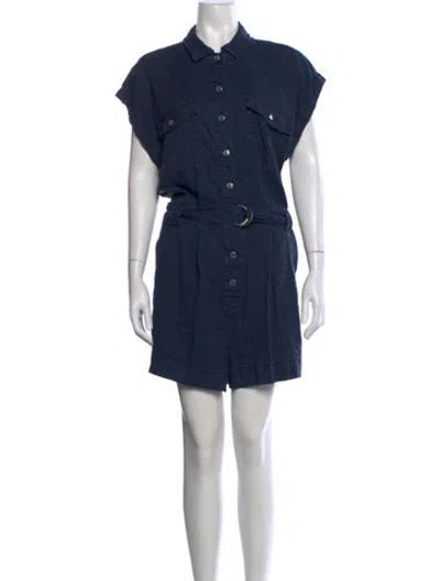 Pre-owned Current Elliott Linen Jumpsuit In Blue