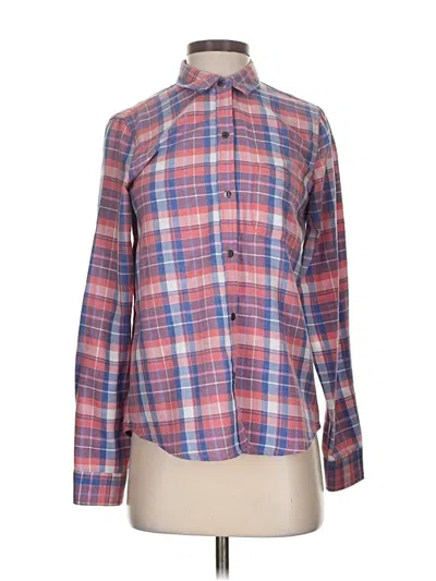 Pre-owned Current Elliott Long Sleeve Blouse In Blue