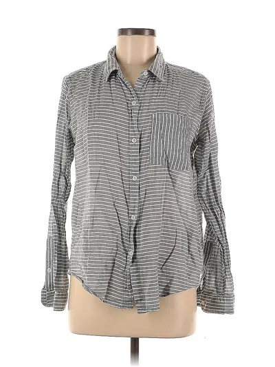 Pre-owned Current Elliott Long Sleeve Button Down Shirt