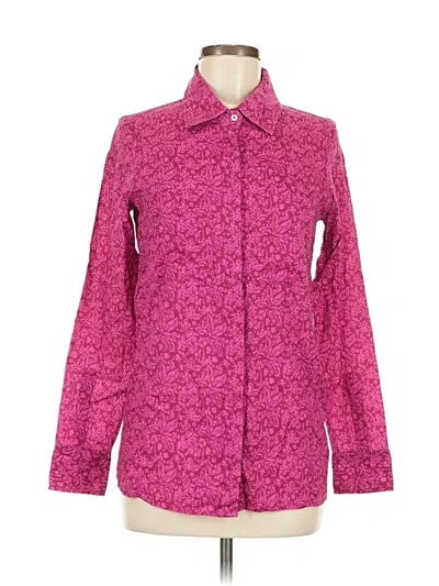 Pre-owned Current Elliott Long Sleeve Button Down Shirt In Pink