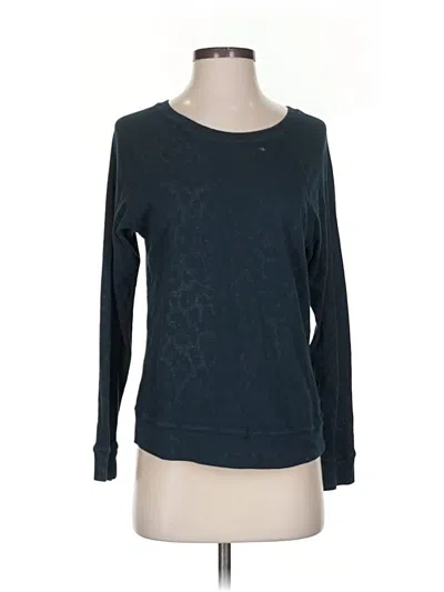 Pre-owned Current Elliott Long Sleeve T-shirt In Blue