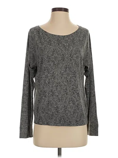Pre-owned Current Elliott Long Sleeve T-shirt In Gray
