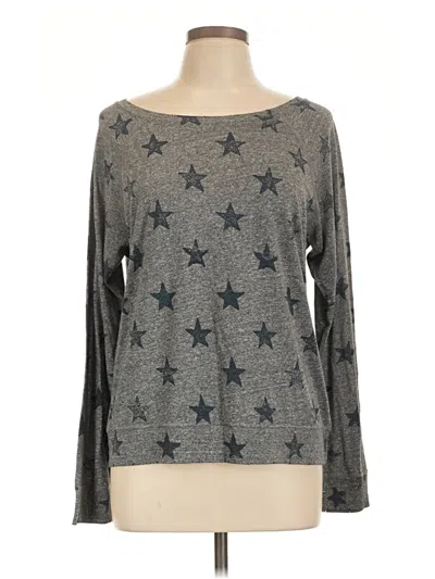 Pre-owned Current Elliott Long Sleeve T-shirt In Gray