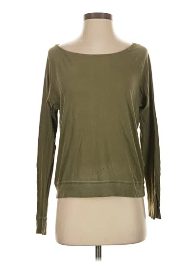 Pre-owned Current Elliott Long Sleeve T-shirt In Green
