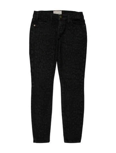Pre-owned Current Elliott Low-rise Skinny Leg Jeans In Black