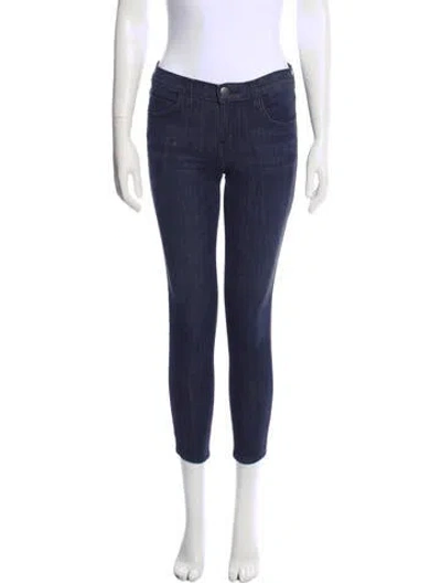 Pre-owned Current Elliott Low-rise Skinny Leg Jeans In Black