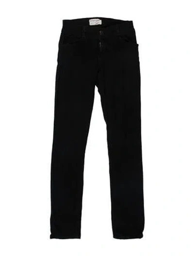 Pre-owned Current Elliott Low-rise Skinny Leg Jeans In Black