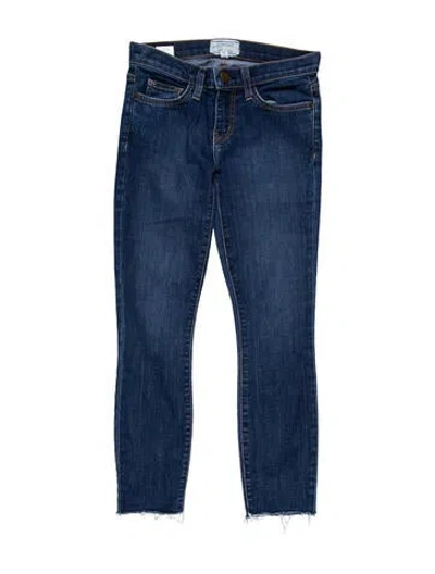 Pre-owned Current Elliott Low-rise Skinny Leg Jeans In Blue