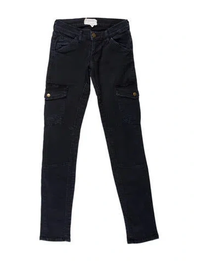 Pre-owned Current Elliott Low-rise Skinny Leg Jeans In Blue