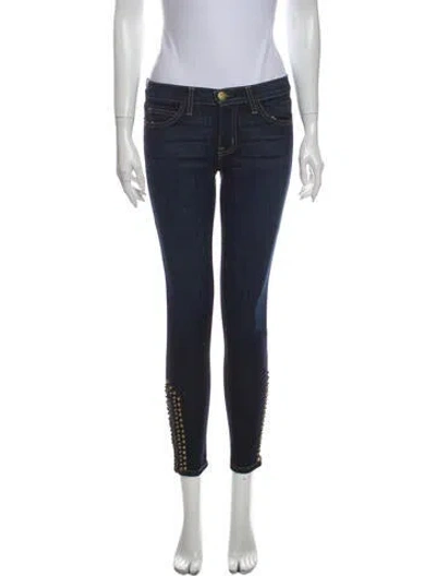 Pre-owned Current Elliott Low-rise Skinny Leg Jeans In Blue