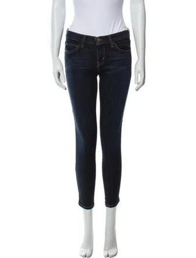 Pre-owned Current Elliott Low-rise Skinny Leg Jeans In Blue