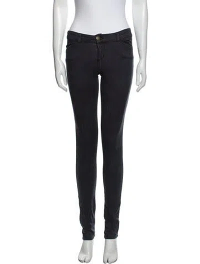 Pre-owned Current Elliott Low-rise Skinny Leg Jeans In Blue