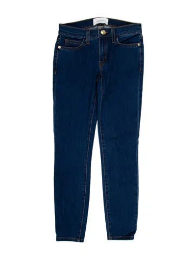 Pre-owned Current Elliott Low-rise Skinny Leg Jeans In Blue