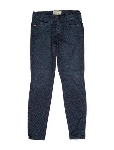 Pre-owned Current Elliott Low-rise Skinny Leg Jeans In Blue