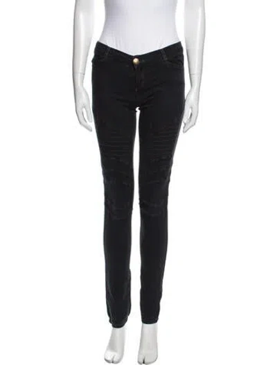 Pre-owned Current Elliott Low-rise Skinny Leg Jeans In Blue